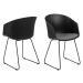 Dkton 23534 Dizajnová stolička Almanzo, čierna / sivá