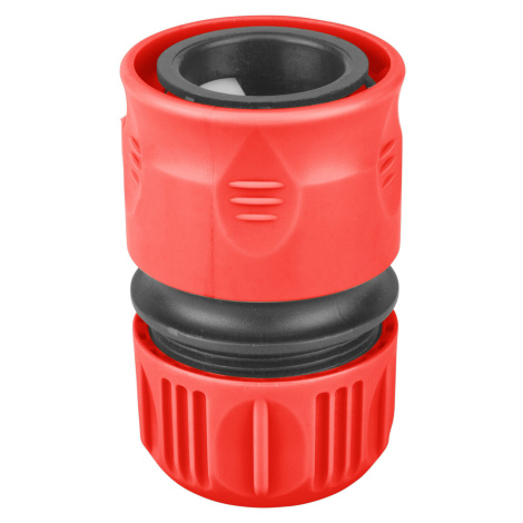 Extol Premium 8876504 rýchlospojka na hadicu 1" systém, STOP ventil, ABS - farba: červená/čierna