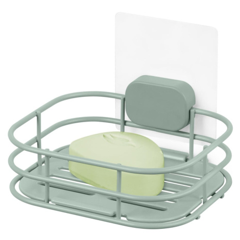 Samodržiaca kovová nádobka na mydlo v mentolovej farbe Grena – Compactor