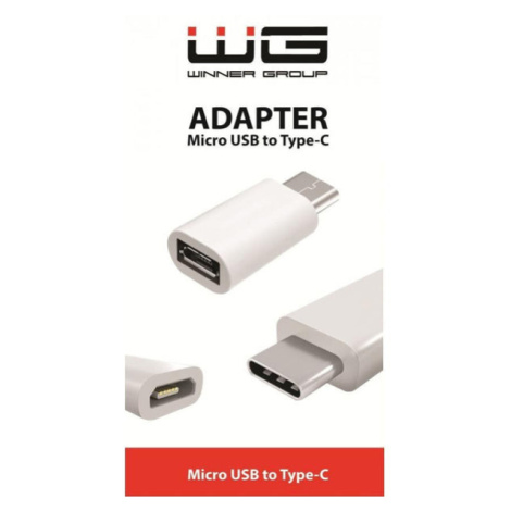 Adaptér WG Micro USB na USB-C, biela Winner Group