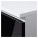 Rohový písací stôl B16 124 cm biely/čierny pravý