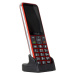 EVOLVEO EasyPhone LT, mobilný telefón pre seniorov s nabíjacím stojanom (červený)