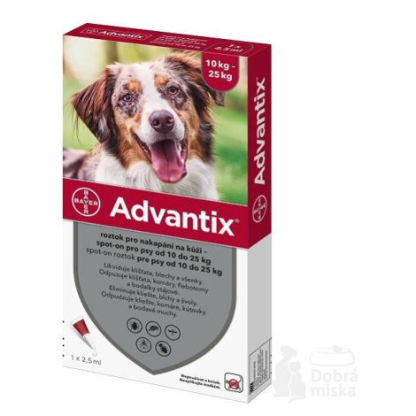 Advantix Spot On 1x2,5ml pre psy 10-25kg (1 pipeta)