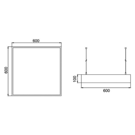 BRUMBERG LED závesné svietidlo Biro Square, on/off, biele, 4 000K