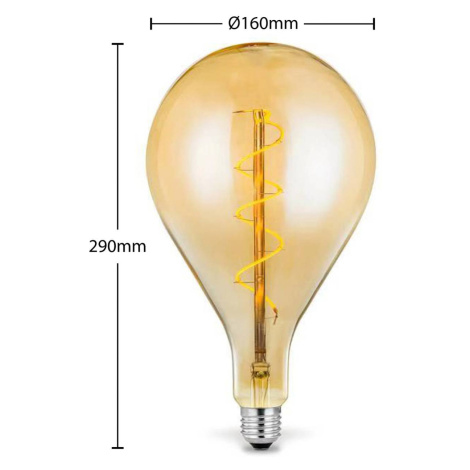 Lucande LED E27 A160 4W 2 700 K stmieva jantárová