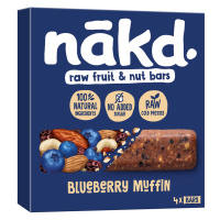 NAKD Blueberry muffin raw ovocno orieškové tyčinky s čučoriedkami 4 x 35 g