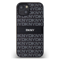 DKNY PU Leather Repeat Pattern Tonal Stripe Apple iPhone 14 DKHCP14SPRTHSLK Black