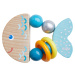 Drevená hrkálka a motorická hračka pre bábätká Rybka Haba od 6 mesiacov
