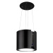 Klarstein Skyfall Smart, digestor, 45 cm, ostrovčekový, 402 m³/h, LED, nehrdzavejúca oceľ, čiern
