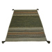 Zeleno-hnedý bavlnený koberec Webtappeti Antique Kilim, 60 x 200 cm