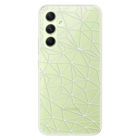 Odolné silikónové puzdro iSaprio - Abstract Triangles 03 - white - Samsung Galaxy A54 5G