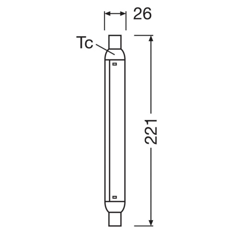 OSRAM LED žiarovka S15, S19, 22,1 cm, 4 W, 2 700 K