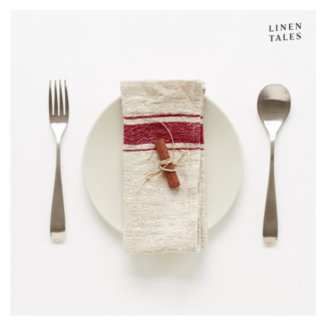 Ľanové obrúsky v súprave 2 ks Red Stripe Vintage – Linen Tales