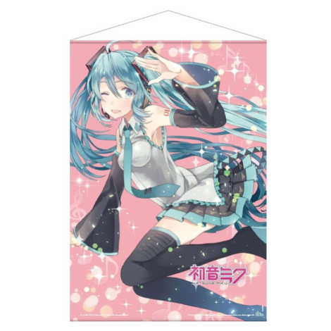 Plátený plagát Hatsune Miku - Pink Glitter Miku 50 x 70 cm