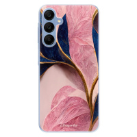 Odolné silikónové puzdro iSaprio - Pink Blue Leaves - Samsung Galaxy A25 5G