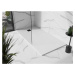 MEXEN/S - Stone+ obdĺžniková sprchová vanička 200 x 80, biela, mriežka čierna 44108020-B