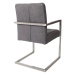 LuxD 28553 Konzolová stolička Boss s podrúčkami, sivá antik