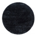 Kusový koberec Brilliant Shaggy 4200 Black kruh Rozmery kobercov: 200x200 (priemer) kruh