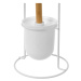 Biela kovová WC kefa Simply – Casa Selección