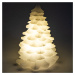 Vianočná LED sviečka Alabaster tree, 12 cm