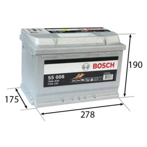 BOSCH S5 77Ah Autobatéria 12V , 780A , 0 092 S50 080