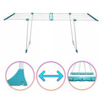 Erga Model 306U, stabilný teleskopický sušiak na bielizeň 202x55x92 cm, biela-zelená, ERG-SEP-10