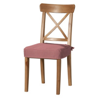 Dekoria Sedák na stoličku Ingolf, červeno-biele malé káro, návlek na stoličku Inglof, Quadro, 13
