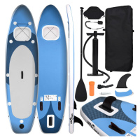 vidaXL Nafukovací Stand up paddleboard morská modrá 300x76x10 cm