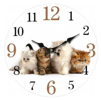 Sconto Nástenné hodiny PRINT mačiatka, ⌀ 34 cm