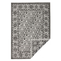 Kusový koberec Twin-Wendeteppiche 103113 schwarz creme – na ven i na doma - 80x350 cm NORTHRUGS 