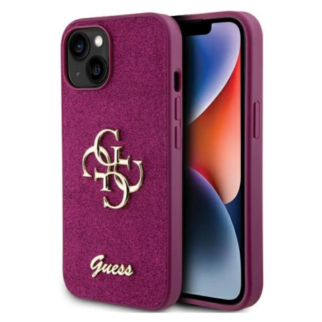 Kryt Guess GUHCP15SHG4SGU iPhone 15 6.1" purple hardcase Glitter Script Big 4G (GUHCP15SHG4SGU)