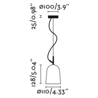 Závesná lampa Studio, Ø 11 cm, ružová/čierna, oceľ