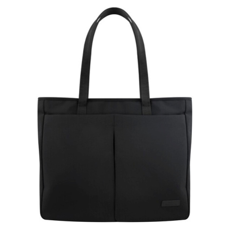 UNIQ HAVA RPET FABRIC TOTE BAG (UP TO 14") - MIDNIGHT BLACK (MIDNIGHT BLACK)