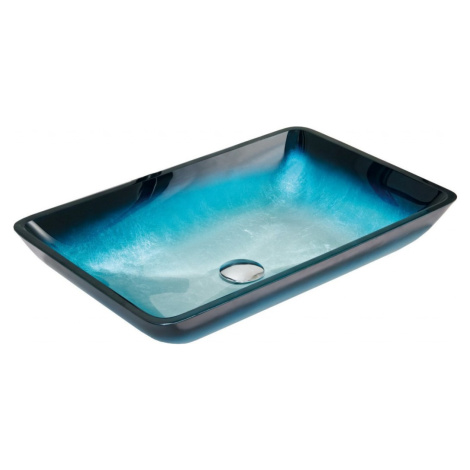 MEXEN - Megan sklenené umývadlo 56x36 cm, modrá 24135647