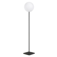 Bielo-čierna LED stojacia lampa na diaľkové ovládanie (výška 120 cm) Dinesh – Kave Home