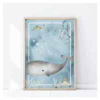 Plagát na stenu z kolekcie oceán s veľrybou