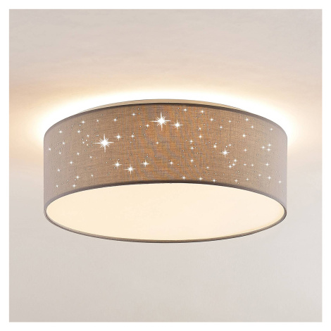 Lindby Ellamina stropné LED, 40 cm, svetlo-sivá