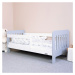 New Baby Detská posteľ so zábranou Erik biela-sivá, 140 x 70 cm