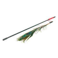 Trixie Playing rod with peacock feather, plastic, 47 cm