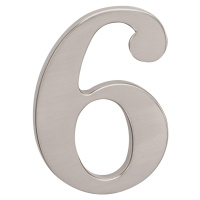 Cobra Číslica 6 - 5 cm, matný nikel