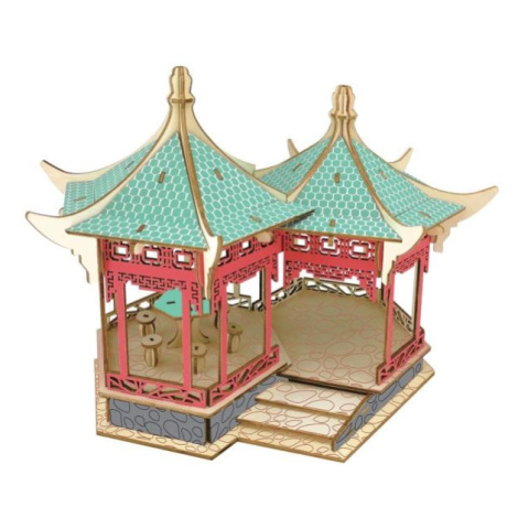 Woodcraft Drevené 3D puzzle slávnej budovy Yueyang Tower vo farbe