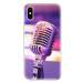 Odolné silikónové puzdro iSaprio - Vintage Microphone - iPhone XS