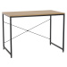 Písací stôl, dub/čierna, 100x60 cm, MELLORA