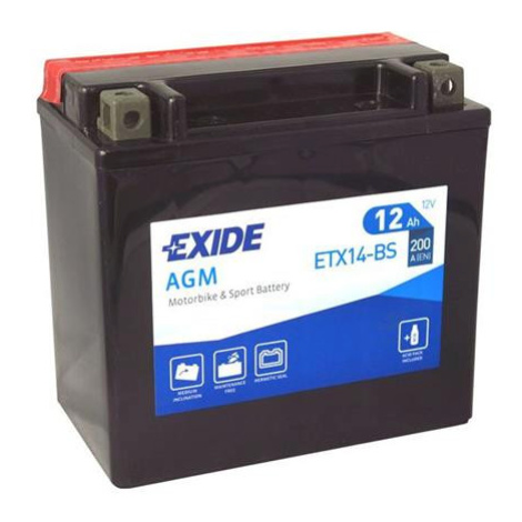 Batéria motocyklová 12V/12Ah EXIDE ETX14-BS