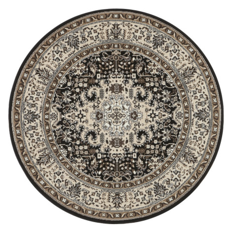 Kruhový koberec Mirkan 104439 Cream/Brown - 160x160 (průměr) kruh cm Nouristan - Hanse Home kobe