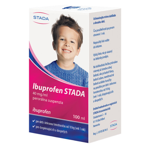 STADA  Ibuprofen perorálna suspenzia sus por (fľ.PET+ striek.) 100 ml