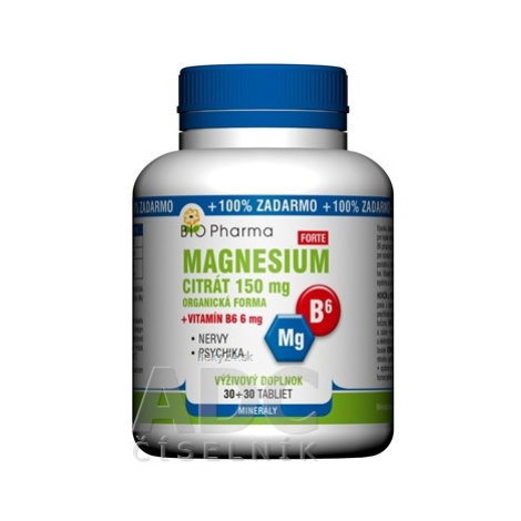 BIO Pharma Magnesium citrát 150mg + Vitamín B6