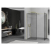 MEXEN/S - Kioto Sprchová zástena Walk-in 120 x 90 cm, čierny vzor, zlatá 800-120-202-50-70-090