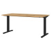 Pracovný stôl s elektricky nastaviteľnou výškou s doskou v dubovom dekore 80x160 cm Lissabon – G