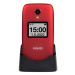 Tlačidlový telefón Evolveo EasyPhone FS, červená